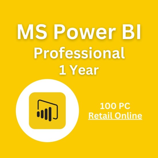 Power BI Professional 100 User for 1 Year [Subscription]